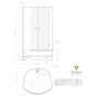 Душевая кабина Bentwood со стеклянными дверцами 950х1200х2000 