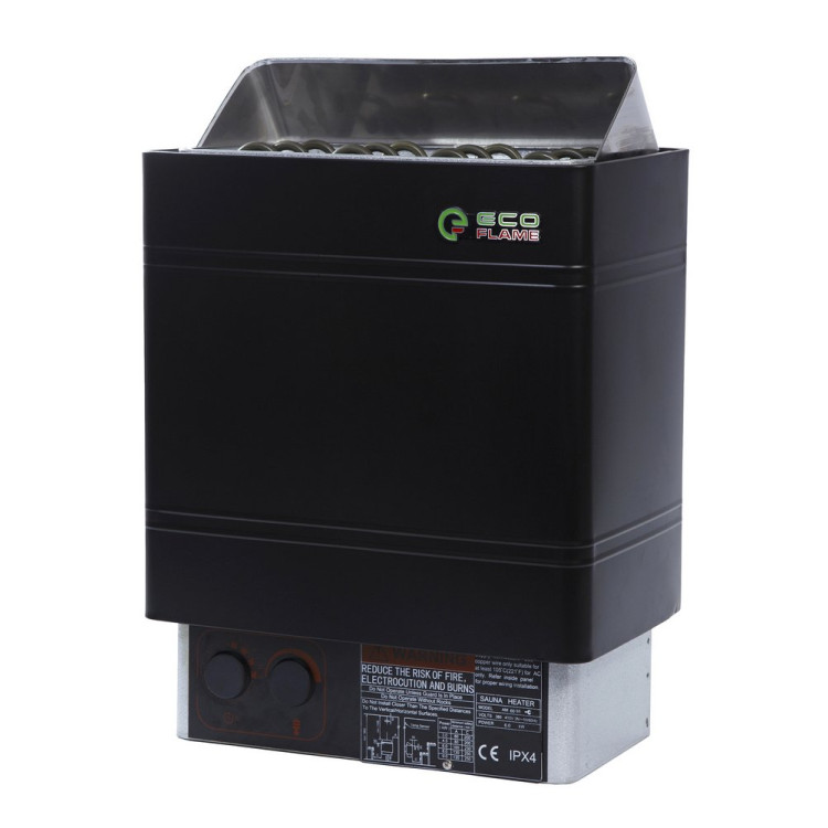 Электрокаменка для сауны и бани EcoFlameAMC 90-D 9 кВт + пульт CON4