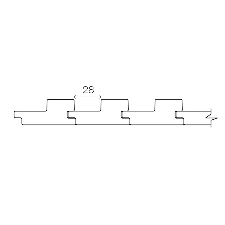 Вагонка Термоосина STEP 64х27 мм