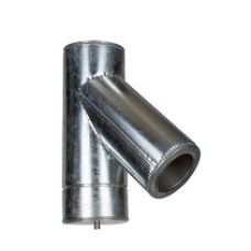 Тройник термо (50мм) 45° Ф120/220 нерж/оц AiSi321 ≠1,0мм